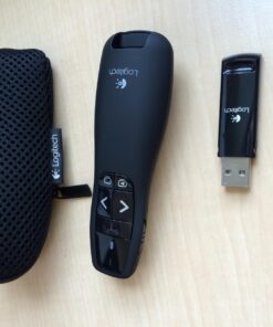 Logitech Wireless Presenter R400, Wireless Presentation Remote Clicker with Laser Pointer Red Laser 5 buttons 31 71aJ5X33 7L