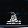 Don't Tread on Me - Medium Sized - 6 3/4" x 5 3/4" - die Cut Vinyl Decal for Windows, Cars, Trucks, Tool Boxes, laptops, MacBook - virtually Any Hard, Smooth Surface. Made and Ships from The USA! 11 71aJNuKLUQL