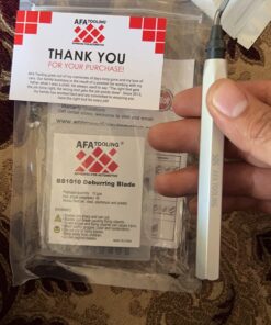 AFA Tooling - Deburring Tool with 10 Extra High Speed Steel Blades - Works on Metal, Resin, PVC Pipes, Copper, Plastic and 3D Printed Edges - Plumbing & 3D Printing Burr Removal Reamer Tool 11 BS1010 Blades 36 71aJVO4n5pL