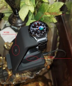 Wireless Charging Stand, GEEKERA 3 in 1 Wireless Charger Dock Station for iPhone 15 14 13 12 11 Pro Max Plus XR XS 8 Plus, Apple Watch Ultra/9/SE/8/7/6/5/4/3/2, AirPods Pro/3 Black 28 71aJk AY AL