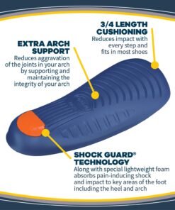Dr. Scholl's ARCH Pain Relief Orthotics, Insoles for Women (6-10), 1 Pair Shoe Inserts Blue 1 Pair (Pack of 1) 12 71aK4grHZhL 1