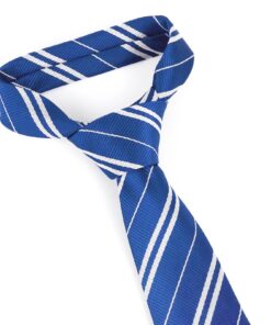 MISS FANTASY Halloween Cosplay Tie for Themed Party Costume Accessory Regular Length Classic Blue Necktie, Unisex Adult Cosplay, Tie Halloween Satin Toy Tie (M,58in) Blue-packed in Kraft Bag M, 58 inches length 24 71aKBFbXiML