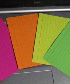 Oxford Neon Index Cards, 3" x 5", Ruled, Assorted Colors, 300 Per Pack (81300EE) 28 71aKY2 y0L
