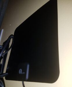 1byone Amplified HD Digital TV Antenna - Support 4K 1080p and All Older TV's - Indoor Smart Switch Amplifier Signal Booster - Coax HDTV Cable/AC Adapter (Black) 35 71aKj3KifL