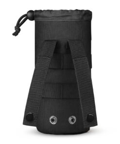 Gonex Tactical MOLLE Water Bottle Pouch, Drawstring Open Top & Mesh Bottom Travel Water Bottle Bag Hydration Carrier Black 34 71aKqQJHEbL 1