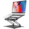 Urmust Adjustable Laptop Stand for Desk Computer Stand for Laptop Riser Holder Stand Compatible with MacBook Air Pro All Laptops 10-15.6"(Black) A-Black 34 71aLFW3 XSL