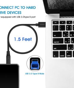 Jelly Tang USB 3.0 Cable A Male to B Male 5Ft,Superspeed USB 3.0 A-B/A Male to B Male Cable - for Scanner, Printers, Desktop External Hard Drivers and More(5Ft/1.5M) 5Ft/1.5M 9 71aLNPVrwL 1