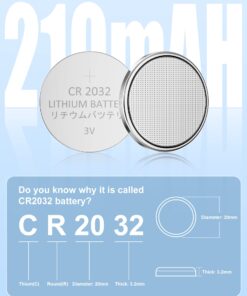 20 Count CR2032 Lithium Coin Cell Battery, 3V Blister Packed CR2032 Button Battery for Small Devices, Long Lasting Power, 8-Year Storage Shelf Life, Child Secure Packaging, Pack of 20 20 counts 28 71aLkzvDzL