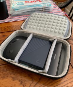 Comecase Hard Case for Apple Pencil, Magic Mouse 2 and 1, for Magsafe Power Adapter, for BeatsX Earphone, for Airpod, Magnetic Charging Cable, Electronics Accessories Organizer Storage Bag - Blue 41 71aLmDnQCCL