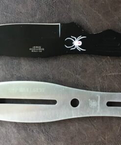 BladesUSA Perfect Point Throwing Knives – Set of 3 – Black Stainless Steel Blades and Handles w/ Spider Design, Nylon Sheath, Full Tang Construction, Well Balanced, Throwing Sport Knives – RC-1793B 33 71aLxOWmPyL