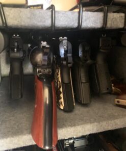 Safety Storage Easy Use Gun Hanger - Made in USA - Original Handmade Pistol Hangers for Gun Safe Organization - for Handguns Over .22 Caliber 6 Pack 31 71aMn7yWOjL