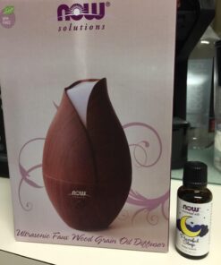 NOW Essential Oils, Ultrasonic Faux Wood Aromatherapy Oil Diffuser, Contemporary Design, Extremely Quiet Heat Free, Color Changing LED Diffuser 25 71aNUJXzODL