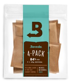 Boveda For Seasoning Two-Way Humdity Control Packs – 84% RH to Season a Wood Humidifier Box (Small- to Medium-Size, Up to 100-Count) – Size 60 – 4 Pack in a Resealable Bag 84% (Seasoning Wooden Containers) 23 71aNV7TIaIS