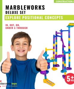 Discovery Toys Marbleworks Deluxe Marble Run | Kid-Powered Learning | STEM Educational Building Block Toy Learning & Childhood Development 5 Years Old and Up Deluxe Set 13 71aNermuSGL