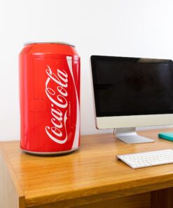 Coca-Cola 12 Can Portable Mini Fridge w/ 12V DC and 110V AC Cords, 10L (10.6 qt) Can Shaped Personal Cooler, Red, Travel Fridge for Drinks, Snacks, Lunch, Home, Office, Dorm Room, RV Coca Cola 12 71aO3zef6FL
