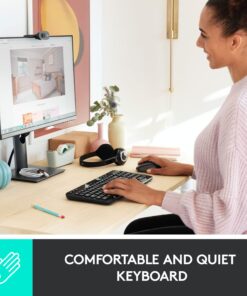 Alternative view of Logitech K360 Wireless USB Desktop Keyboard — Compact Full Keyboard, 3-Year Battery Life (Glossy Black)