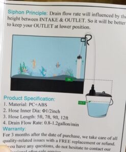 Laifoo 5ft Aquarium Siphon Vacuum Cleaner for Fish Tank Cleaning Gravel & Sand 35 71aOyeoTLL