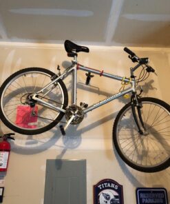 PHUNAYA Bike Hanger Wall Mount Bike Hook Horizontal Foldable Bicycle Holder Garage Bike Storage Bicycle Hoist Heavy Duty Screws (2 pack) Classic 2pack 33 71aPfykAaZL