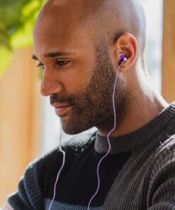 Panasonic ErgoFit Wired Earbuds, In-Ear Headphones with Dynamic Crystal-Clear Sound and Ergonomic Custom-Fit Earpieces (S/M/L), 3.5mm Jack for Phones and Laptops, No Mic - RP-HJE120-V (Purple) Purple 27 71aQCzxi5VL