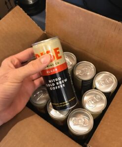 RISE Brewing Co. Original Black Nitro Cold Brew Coffee, Sugar, Vegan, Organic & Non-GMO, Low Acidity, 7 fl. oz. Cans (12 Pack) 7 Fl Oz (Pack of 12) 31 71aQKSkZ8L 2