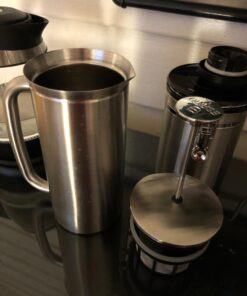 ESPRO - P7 French Press - Double Walled Stainless Steel Insulated Coffee and Tea Maker with Micro-Filter - Keep Drinks Hotter for Longer, Perfect for Home (Brushed Stainless Steel, 32 Oz) 32 Ounce Brushed Stainless Steel 16 71aRTnuaCOL
