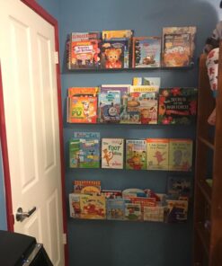 NIUBEE 2 -Packs Kids Acrylic Floating Bookshelf 36 Inch, Clear Bathroom Wall Floating Shelves, Invisible Wall Bookshelves Ledge Book Shelf, 50% Thicker with Free Screwdriver 36inches 36 71aReco ML