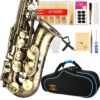 GLORY High Grade Antique Finish Series PR2, E Flat Alto Saxophone with 11reeds,8 Pads Cushions,case,carekit 17 71aRpbjJmBL