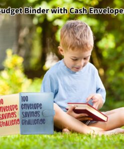 Alternative view of 100 Envelope Savings Challenge Binder, Fun Way to Save $5,050, Savings Challenges Book with Envelopes, Savings Challenges Budget Book Binder, 100 Envelopes Money Saving Challenge Book (Black) Black