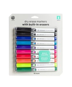 Alternative view of U Brands Low Odor Dry Erase Markers, Medium Point, Assorted Colors, 10-Count - 504U06-24 10 Count (Pack of 1)