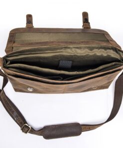 15" Buffalo Leather Vintage Rustic Leather Messenger Laptop Briefcase Satchel Bag for Men and Women 11 71aU3jfflVL