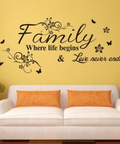 Ikevan Wall Stickers,PVC Decal Removable Art Family Beautiful Flower Wall Stickers Home Words Decor Wall Sticker 75X34cm 13 71aUGx38 uL