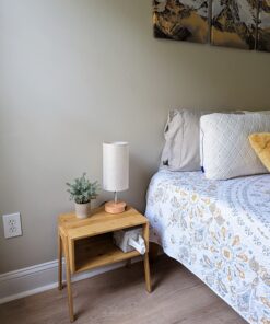 LASUAVY Bamboo Nightstands Set of 2 – Stackable Side Tables with Open Storage Compartment – Rustic Wood Bedside Tables for Bedroom, Living Room, Nursery – Modern and Versatile,Natural 1 40 71aUiNrypmL