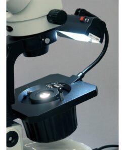 AmScope GM400TZ-10M Digital Trinocular Gemology Stereo Zoom Microscope, WH10x Eyepieces, 3.5X-90X Magnification, 0.7X-4.5X Zoom Objective, Halogen and Fluorescent Lighting, Inclined Pillar Stand, 110V-120V, Includes 0.5X and 2.0X Barlow Lenses, 10MP Ca... 10 71aV31gjj7L