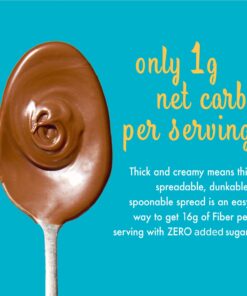 ChocZero Milk Chocolate Hazelnut Spread - Keto Friendly, No Sugar Added, Best Low Carb Dessert, Perfect Topping for Almond Flour Pancakes, Naturally Sweetened with Monk Fruit (1 jar, 12 oz) 25 71aXE7KbyLL