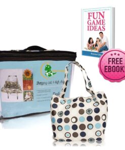 Shopping Cart Cover for Baby and High Chair Cover -2-in-1- Soft Padded Machine Washable Cart Cover for Babies - Cellphone and Bottle Holder included, Perfect baby shower gifts for boys or girls 30 71aXvxt9YL