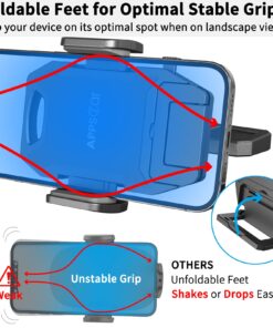 APPS2Car Sturdy CD Slot Phone Mount with One Hand Operation Design, Hands-Free Car Phone Holder Universally Compatible with All iPhone & Android Cell Phones, for Smartphone Mobile Black 26 71aXyCnQKtL