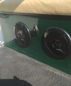 Pyle 6.5 Inch Dual Marine Speakers - 2 Way Waterproof and Weather Resistant Outdoor Audio Stereo Sound System with 150 Watt Power, Polypropylene Cone and Cloth Surround - 1 Pair - Pyle PLMR60B (Black) 38 71aYB7R1cPL