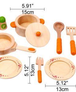 Hape Gourmet Play Kitchen Starter Accessories Wooden Play Set , White 13 71aYVvmFafL