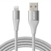 Anker Powerline+ II Lightning Cable (6ft), MFi Certified for Flawless Compatibility with iPhone X /8/8 Plus/7/7 Plus/6/6 Plus/5/5S and More(Silver) 6ft Silver 23 71aYquCFoxL