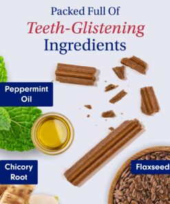 Petlab Co. Dental Sticks – Dog Dental Chews -Target Plaque & Tartar Build-Up at The Source - Designed to Maintain Your Dog’s Oral Health, Keep Breath Fresh and Provide Digestive Help (6 Sticks) 6 Count (Pack of 1) 10 71aZ0tY1aqL