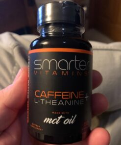 SmarterVitamins (3-Pack) 200mg Caffeine Pills with 100mg L-Theanine for Energy, Focus and Clarity + Coconut MCT Oil, Pre Workout, Nootropic Brain Booster, Extended Release Capsule 33 71aZp2GsV7L