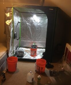 VIVOSUN S558 5x5 Grow Tent, 60"x60"x80" High Reflective Mylar with Observation Window and Floor Tray for Hydroponics Indoor Plant for VSF6450 60"x60"x80" Black 43 71aa7soK1XL