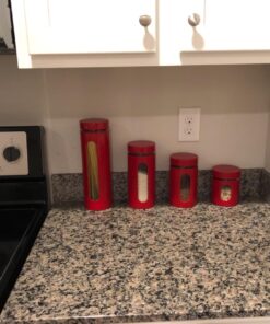 Anchor Hocking Palladian Window Cylinder Jars, Mixed Sizes, Cherry, Set of 4 4 Piece Palladian Canister Set 37 71aaj1LiQPL