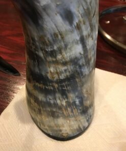 AleHorn Original Handcrafted Authentic Viking Drinking Horn Tankard for Beer Mead Ale - Genuine Medieval Inspired Stein Mug Food Safe Vessel with Handle (XL - 20oz, Durable Resin Base) XL - 20oz 49 71abj4qY1QL