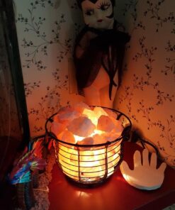 Himalayan Pink Salt Lamp Basket with Cord & Bulb Ca Sls-wm-basket@ 25 71ac9johJbL