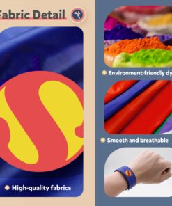 RioRand Kids Dress Up 5PCS Superhero Capes Set and Slap Bracelets for Boys Costumes Birthday Party Gifts 23 71acVYt76TL