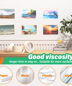 CREGEAR Masking Tape 20 Pack, 1inch × 55yards Per Roll, Beige White Masking Tape Bulk for Painting, Arts, Crafts, Label, Light Duty Packaging General Purpose, Total 1100 Yards/3300 Feet 9 71adCIPJAPL 1