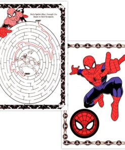 Marvel Spiderman Coloring Book Bundle with Spiderman Stickers and Rex-Man Door Hanger 8 71adotPsXmL
