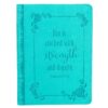 Christian Art Gifts Classic Handy-sized Journal Strength and Dignity Proverbs 31 Woman Bible Verse Inspirational Scripture Notebook w/Ribbon, Faux Leather Flexcover 240 Ruled Pages, 5.7" x 7", Teal 14 71aeXt7VPFL