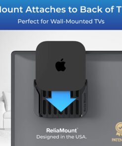 ReliaMount for Apple TV – Mount Compatible with All Apple TV Generations (Including All Apple TV 4K Models) Black Apple TV Mount 21 71aem QTtoL